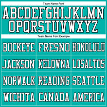 Load image into Gallery viewer, Custom Aqua White-Black Mesh Authentic Football Jersey