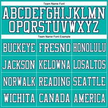 Загрузить изображение в средство просмотра галереи, Custom Aqua White-Navy Mesh Authentic Football Jersey