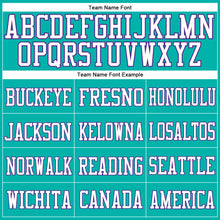 Загрузить изображение в средство просмотра галереи, Custom Aqua White-Purple Mesh Authentic Football Jersey