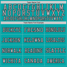 Load image into Gallery viewer, Custom Aqua Gray-Black Mesh Authentic Football Jersey