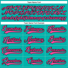 Загрузить изображение в средство просмотра галереи, Custom Aqua Pink-Black Hockey Lace Neck Jersey