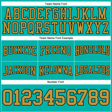 Load image into Gallery viewer, Custom Stitched Aqua Old Gold-Black Football Pullover Sweatshirt Hoodie