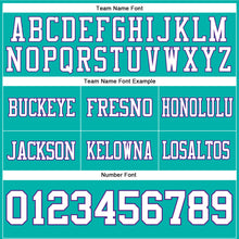 Загрузить изображение в средство просмотра галереи, Custom Aqua White-Purple Authentic Football Jersey