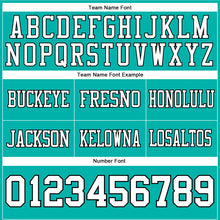 Загрузить изображение в средство просмотра галереи, Custom Aqua White-Black Authentic Football Jersey