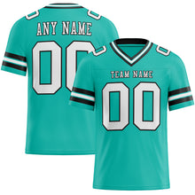 Загрузить изображение в средство просмотра галереи, Custom Aqua White-Black Authentic Football Jersey