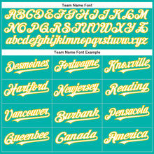 Загрузить изображение в средство просмотра галереи, Custom Aqua White-Yellow Authentic Baseball Jersey