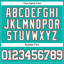 Загрузить изображение в средство просмотра галереи, Custom Aqua White-Red Authentic Baseball Jersey