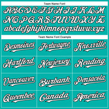 Загрузить изображение в средство просмотра галереи, Custom Aqua White-Black Authentic Baseball Jersey