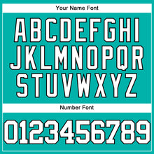 Загрузить изображение в средство просмотра галереи, Custom Aqua White-Black Authentic Baseball Jersey