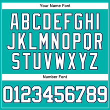 Загрузить изображение в средство просмотра галереи, Custom Aqua White-Navy Authentic Baseball Jersey