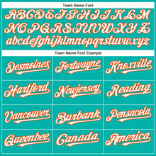 Загрузить изображение в средство просмотра галереи, Custom Aqua White-Orange Authentic Baseball Jersey