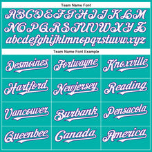 Загрузить изображение в средство просмотра галереи, Custom Aqua White-Purple Authentic Baseball Jersey