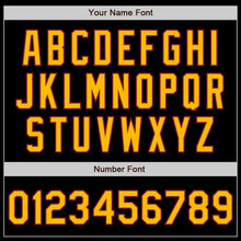 Загрузить изображение в средство просмотра галереи, Custom Black Gold-Crimson 3 Colors Arm Shapes Authentic Baseball Jersey