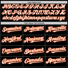 Charger l'image dans la galerie, Custom Black White-Orange 3 Colors Arm Shapes Authentic Baseball Jersey