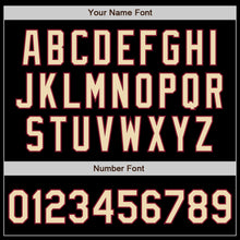 Load image into Gallery viewer, Custom Black City Cream-Crimson 3 Colors Arm Shapes Authentic Baseball Jersey