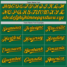 Загрузить изображение в средство просмотра галереи, Custom Kelly Green Yellow-Black 3 Colors Arm Shapes Authentic Baseball Jersey