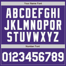 Загрузить изображение в средство просмотра галереи, Custom Purple White-Gray 3 Colors Arm Shapes Authentic Baseball Jersey
