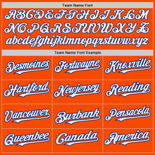 Загрузить изображение в средство просмотра галереи, Custom Orange White-Royal 3 Colors Arm Shapes Authentic Baseball Jersey