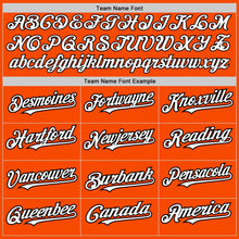 Загрузить изображение в средство просмотра галереи, Custom Orange White-Black 3 Colors Arm Shapes Authentic Baseball Jersey