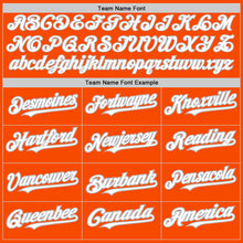 Загрузить изображение в средство просмотра галереи, Custom Orange White-Gray 3 Colors Arm Shapes Authentic Baseball Jersey