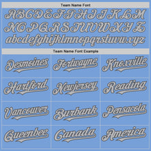 Charger l'image dans la galerie, Custom Light Blue Gray-Steel Gray 3 Colors Arm Shapes Authentic Baseball Jersey