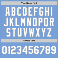 Загрузить изображение в средство просмотра галереи, Custom Light Blue White-Gray 3 Colors Arm Shapes Authentic Baseball Jersey