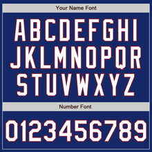 Load image into Gallery viewer, Custom Royal White-Crimson 3 Colors Arm Shapes Authentic Baseball Jersey