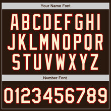 Загрузить изображение в средство просмотра галереи, Custom Brown Cream-Red 3 Colors Arm Shapes Authentic Baseball Jersey