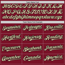 Charger l'image dans la galerie, Custom Crimson City Cream-Black 3 Colors Arm Shapes Authentic Baseball Jersey