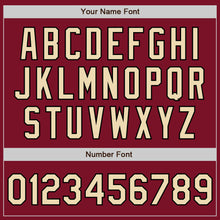 Charger l'image dans la galerie, Custom Crimson City Cream-Black 3 Colors Arm Shapes Authentic Baseball Jersey