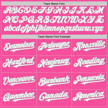 Загрузить изображение в средство просмотра галереи, Custom Pink White-Gray 3 Colors Arm Shapes Authentic Baseball Jersey