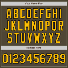 Load image into Gallery viewer, Custom Olive Gold-Black 3 Colors Arm Shapes Authentic Salute To Service Baseball Jersey