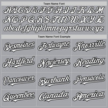 Загрузить изображение в средство просмотра галереи, Custom Gray White-Black 3 Colors Arm Shapes Authentic Baseball Jersey