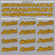 Загрузить изображение в средство просмотра галереи, Custom Gray Gold-Brown 3 Colors Arm Shapes Authentic Baseball Jersey