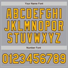 Загрузить изображение в средство просмотра галереи, Custom Gray Gold-Brown 3 Colors Arm Shapes Authentic Baseball Jersey