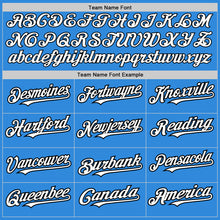 Charger l'image dans la galerie, Custom Electric Blue White-Black 3 Colors Arm Shapes Authentic Baseball Jersey