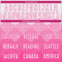 Загрузить изображение в средство просмотра галереи, Custom Pink White Round Neck Sublimation Basketball Suit Jersey