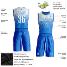 Загрузить изображение в средство просмотра галереи, Custom Powder Blue White Round Neck Sublimation Basketball Suit Jersey