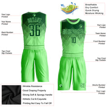 Laden Sie das Bild in den Galerie-Viewer, Custom Pea Green Green Round Neck Sublimation Basketball Suit Jersey
