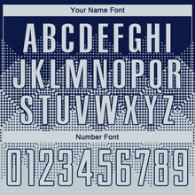 Charger l'image dans la galerie, Custom Navy Silver Round Neck Sublimation Basketball Suit Jersey