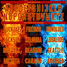 Charger l'image dans la galerie, Custom Figure Red-Gold Flame Round Neck Sublimation Basketball Suit Jersey