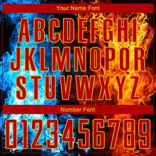 Charger l'image dans la galerie, Custom Figure Red-Gold Flame Round Neck Sublimation Basketball Suit Jersey