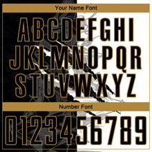 Загрузить изображение в средство просмотра галереи, Custom Graffiti Pattern Black-Old Gold Scratch Round Neck Sublimation Basketball Suit Jersey