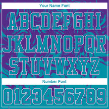 Загрузить изображение в средство просмотра галереи, Custom Teal Purple-White Round Neck Sublimation Basketball Suit Jersey