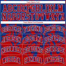 Load image into Gallery viewer, Custom Royal Red-White Round Neck Sublimation Basketball Suit Jersey