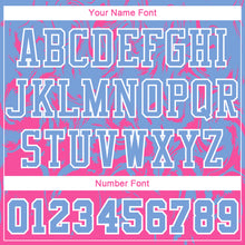 Загрузить изображение в средство просмотра галереи, Custom Light Blue Pink-White Round Neck Sublimation Basketball Suit Jersey