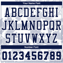 Load image into Gallery viewer, Custom White Navy Round Neck Sublimation Basketball Suit Jersey