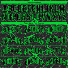 Load image into Gallery viewer, Custom Black Neon Green Round Neck Sublimation Basketball Suit Jersey