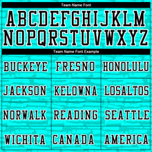 Загрузить изображение в средство просмотра галереи, Custom Aqua Black-White Round Neck Sublimation Basketball Suit Jersey