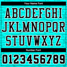 Загрузить изображение в средство просмотра галереи, Custom Aqua Black-White Round Neck Sublimation Basketball Suit Jersey